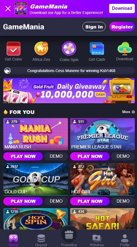 gamemania betting site.